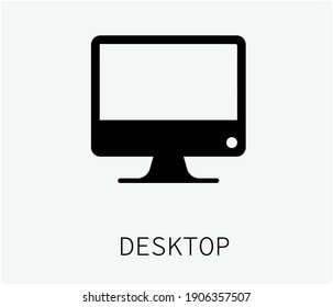 Desktop vector icon. Editable stroke. Symbol in Line Art Style for Design, Presentation, Website or Apps Elements. Pixel vector graphics - Vector