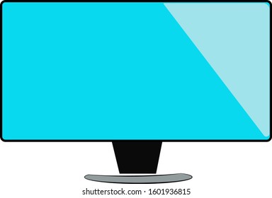Desktop vector icon, or PC, Computer Display, Monitor