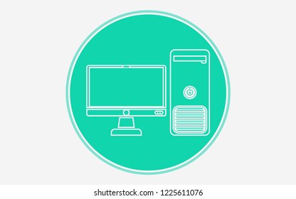 Desktop vector icon sign symbol