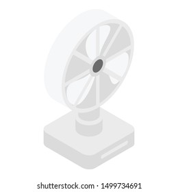 Desktop ventilator icon. Isometric of desktop ventilator vector icon for web design isolated on white background