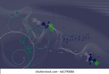 Desktop wallpaper - Old school background with notes  - vector graphics