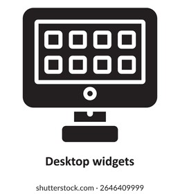 Desktop widgets Vector Icon which can easily modify or edit
