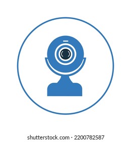 Symbol für Desktop-WiFi-Webcam | Circle version icon |