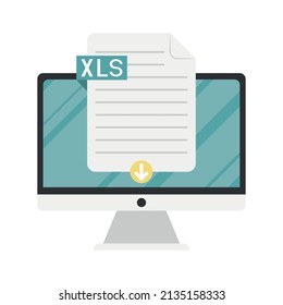 Desktop mit xls Dokument-Download