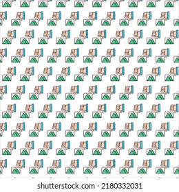 deslike aand photos icon pattern design 
