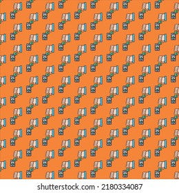 diseño de patrones de iconos de estilo y teléfono 