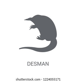 Desman icon. Trendy Desman logo concept on white background from animals collection. Suitable for use on web apps, mobile apps and print media.