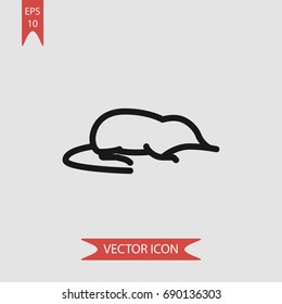 Desman vector icon, illustration symbol