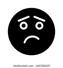 despair expression icon with glyph style. Suitable for website design, logo, app and ui.