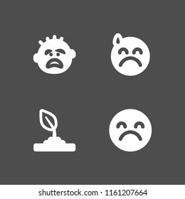 despair icon. 4 despair set with desperate, hope and sad vector icons for web and mobile app