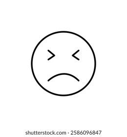 Desperate emoji icon Flat fill set collection
