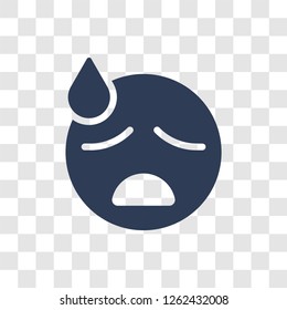 Desperate emoji icon. Trendy Desperate emoji logo concept on transparent background from Emoji collection