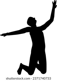 desperated man expression silhoutte illustration