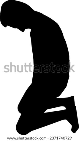 desperated man expression silhoutte illustration