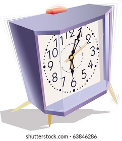 Desperately calling alarm clock in vain tries to wake owners