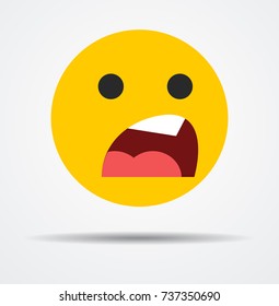 Despise emoticon in a flat design