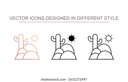 Desrt icon design with white background stock illustration