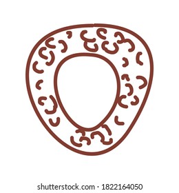 Abstrakte Dessertskizze. Vektorgrafik