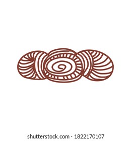 Dessert abstract sketch. Vector illustration