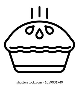 Dessert apple pie icon. Outline dessert apple pie vector icon for web design isolated on white background