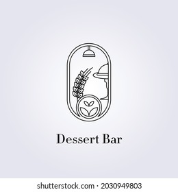 dessert bar gourmet bakery logo vector illustration design