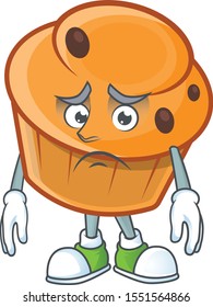 Dessert brioche of appetizing with afraid mascot