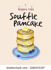 Dessert Cafe Menu Souffle Cake