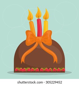 Dessert cake design, vector illustration eps 10.