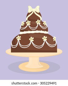 Dessert cake design, vector illustration eps 10.
