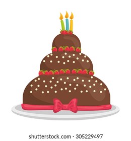 Dessert cake design, vector illustration eps 10.