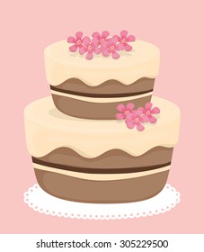 Dessert cake design, vector illustration eps 10.