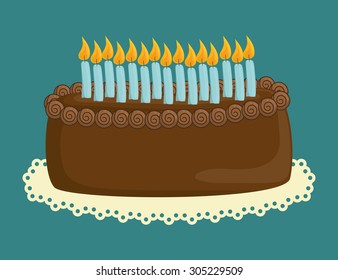 Dessert cake design, vector illustration eps 10.