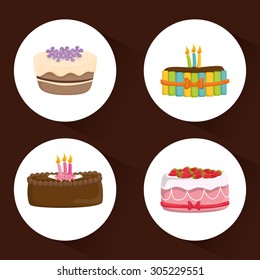 Dessert cake design, vector illustration eps 10.