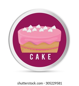 Dessert cake design, vector illustration eps 10.