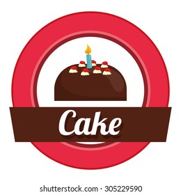 Dessert cake design, vector illustration eps 10.