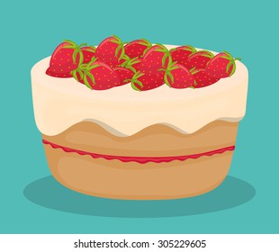Dessert cake design, vector illustration eps 10.
