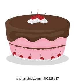 Dessert cake design, vector illustration eps 10.