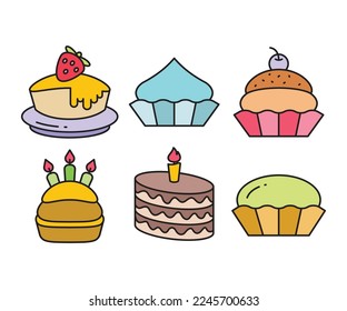 Ikonen-Set für Nachtisch und Kuchen