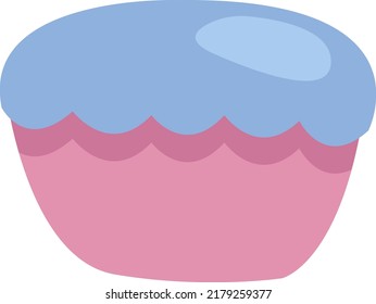 Dessertkuchen, Illustration, Vektorgrafik auf weißem Hintergrund.