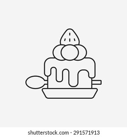 dessert cake line icon