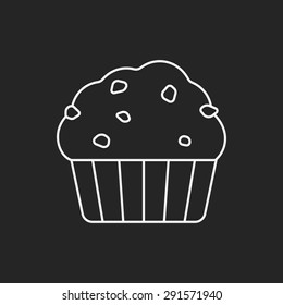 dessert cake line icon