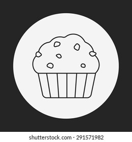 dessert cake line icon