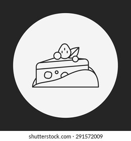 dessert cake line icon