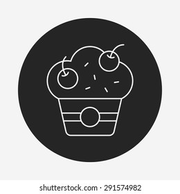 dessert cake line icon