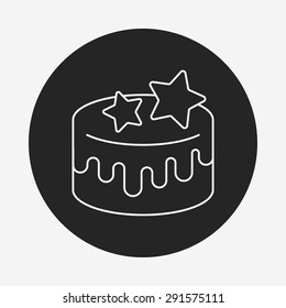 dessert cake line icon