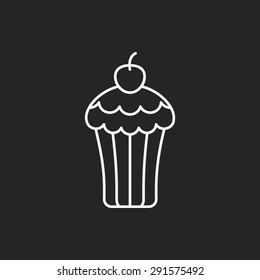 dessert cake line icon