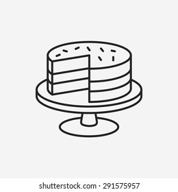 dessert cake line icon