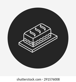 dessert cake line icon