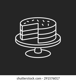 dessert cake line icon