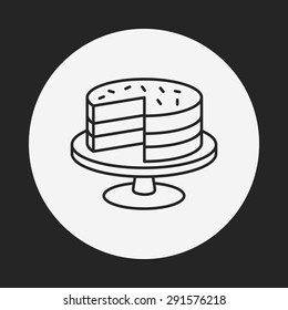 dessert cake line icon